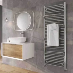 Brenton Peak Chrome Heated Towel Rail - 1500 X 550mm