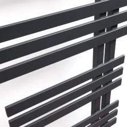 Brenton Sanford Matt Carbon Anthracite Flat Panel Heated Towel Rail - 1200 X 600mm 8 Brenton Sanford Matt Carbon Anthracite Flat Panel Heated Towel Rail - 1200 X 600mm -Vado Shop brenton sanford anthracite towel rail close up 1