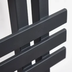 Brenton Sanford Matt Carbon Anthracite Flat Panel Heated Towel Rail - 1200 X 600mm 9 Brenton Sanford Matt Carbon Anthracite Flat Panel Heated Towel Rail - 1200 X 600mm -Vado Shop brenton sanford anthracite towel rail close up 2
