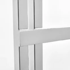 Brenton Steller Matt White Flat Panel Heated Towel Rail - 1150 X 500mm -Vado Shop brenton steller 1150x500mm chrome heated towel rail close up 1