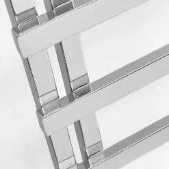 Brenton Steller Matt White Flat Panel Heated Towel Rail - 1150 X 500mm -Vado Shop brenton steller 1150x500mm chrome heated towel rail close up 2