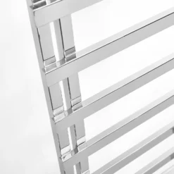 Brenton Steller Matt White Flat Panel Heated Towel Rail - 1150 X 500mm -Vado Shop brenton steller 1150x500mm chrome heated towel rail close up 3