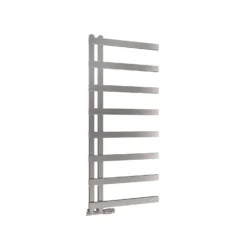 Brenton Steller Matt White Flat Panel Heated Towel Rail - 1150 X 500mm -Vado Shop brenton steller 1150x500mm chrome heated towel rail cutout
