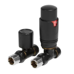 Brenton Thermostatic Angled Radiator Valves - Black 5 Brenton Thermostatic Angled Radiator Valves - Black -Vado Shop brenton straight thermostatic black valve cutout