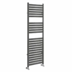 Brenton Suva Grey Metallic Heated Towel Rail - 1600 X 500mm -Vado Shop brenton suva grey metallic heated ladder 1600x500 1