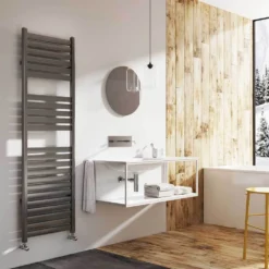 Brenton Suva Grey Metallic Heated Towel Rail - 1600 X 500mm