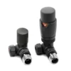 Brenton Thermostatic Corner Radiator Valves - Anthracite