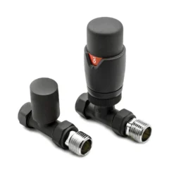 Brenton Thermostatic Corner Radiator Valves - Anthracite -Vado Shop brenton thermostatic radiator valves straight anthracite cutout