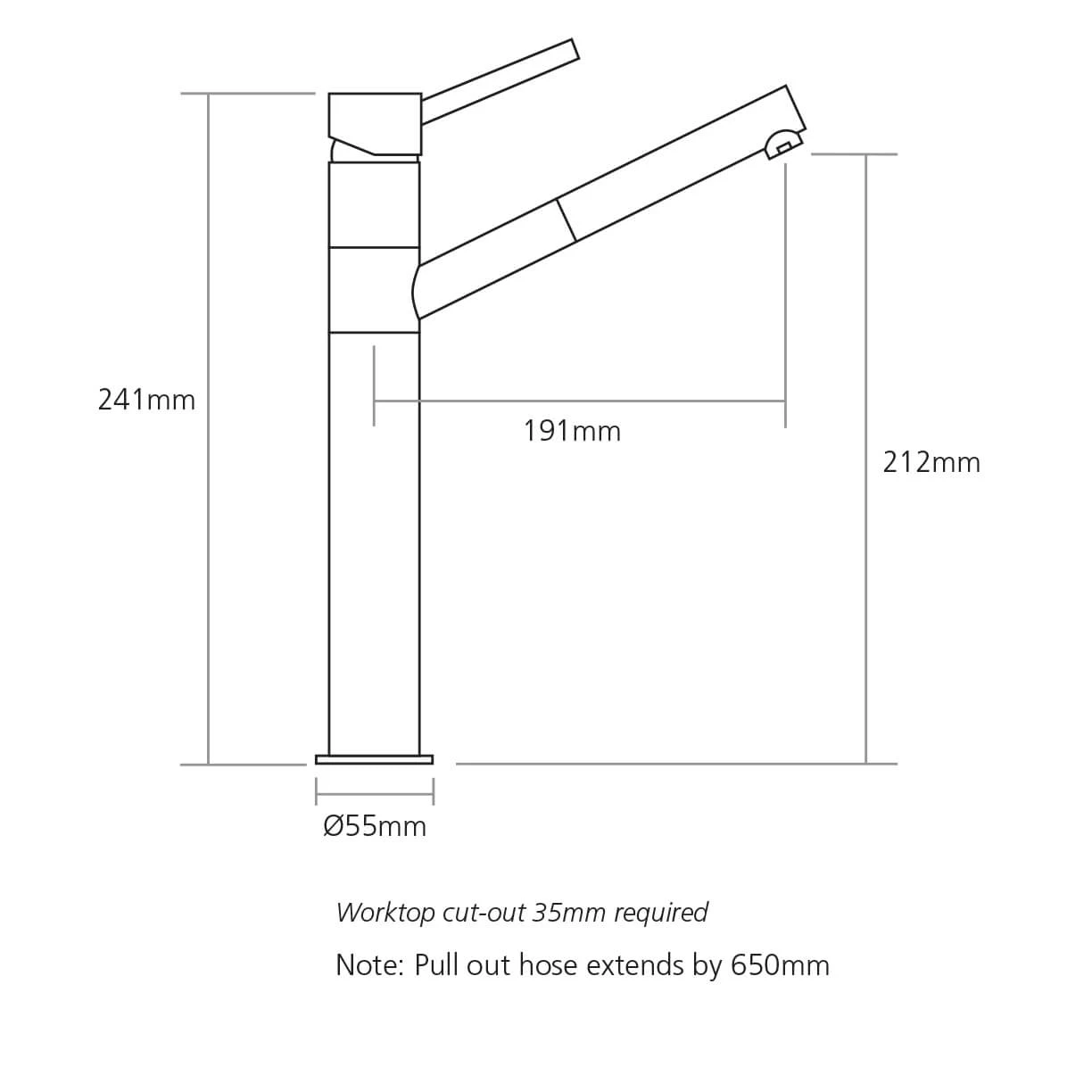 Caple Brookline Single Lever Pull Out Mono Kitchen Mixer - Chrome 2 Caple Brookline Single Lever Pull Out Mono Kitchen Mixer - Chrome - Image 2
