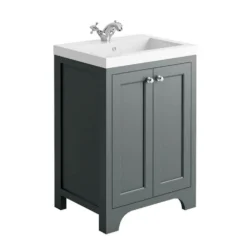 Butler & Rose Benedict 600mm Floorstanding Vanity Unit & Basin - Spa Grey 10 Butler & Rose Benedict 600mm Floorstanding Vanity Unit & Basin - Spa Grey -Vado Shop brunswick 600 vanity unit spa grey