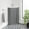 Butler & Rose Catherine Corner Cloakroom Traditional Vanity Unit - Matt Grey