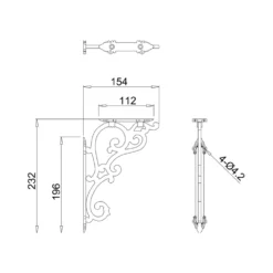Vado Shop -Vado Shop burlington medium ornate bracket t32 chr tech