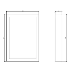 Butler & Rose Bath End Panel - 700mm - Matt Grey 9 Butler & Rose Bath End Panel - 700mm - Matt Grey -Vado Shop butler and rose bath end panel tech drawing