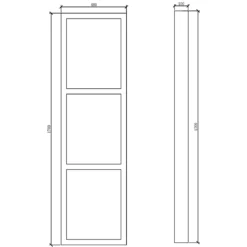 Butler & Rose Bath Front Panel - 1700mm - Matt Grey -Vado Shop butler and rose bath font panel tech drawing