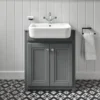 Butler & Rose Darcy Traditional Floorstanding Vanity Unit With Belfast Basin - Chalk White