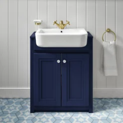 Butler & Rose Darcy Traditional Floorstanding Vanity Unit With Belfast Basin - Chalk White -Vado Shop butler and rose belfast sapphire vanity unit lifestyle 1 scaled