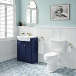 Butler & Rose Darcy Traditional Floorstanding Vanity Unit With Belfast Basin - Chalk White -Vado Shop butler and rose belfast sapphire vanity unit lifestyle 4 scaled