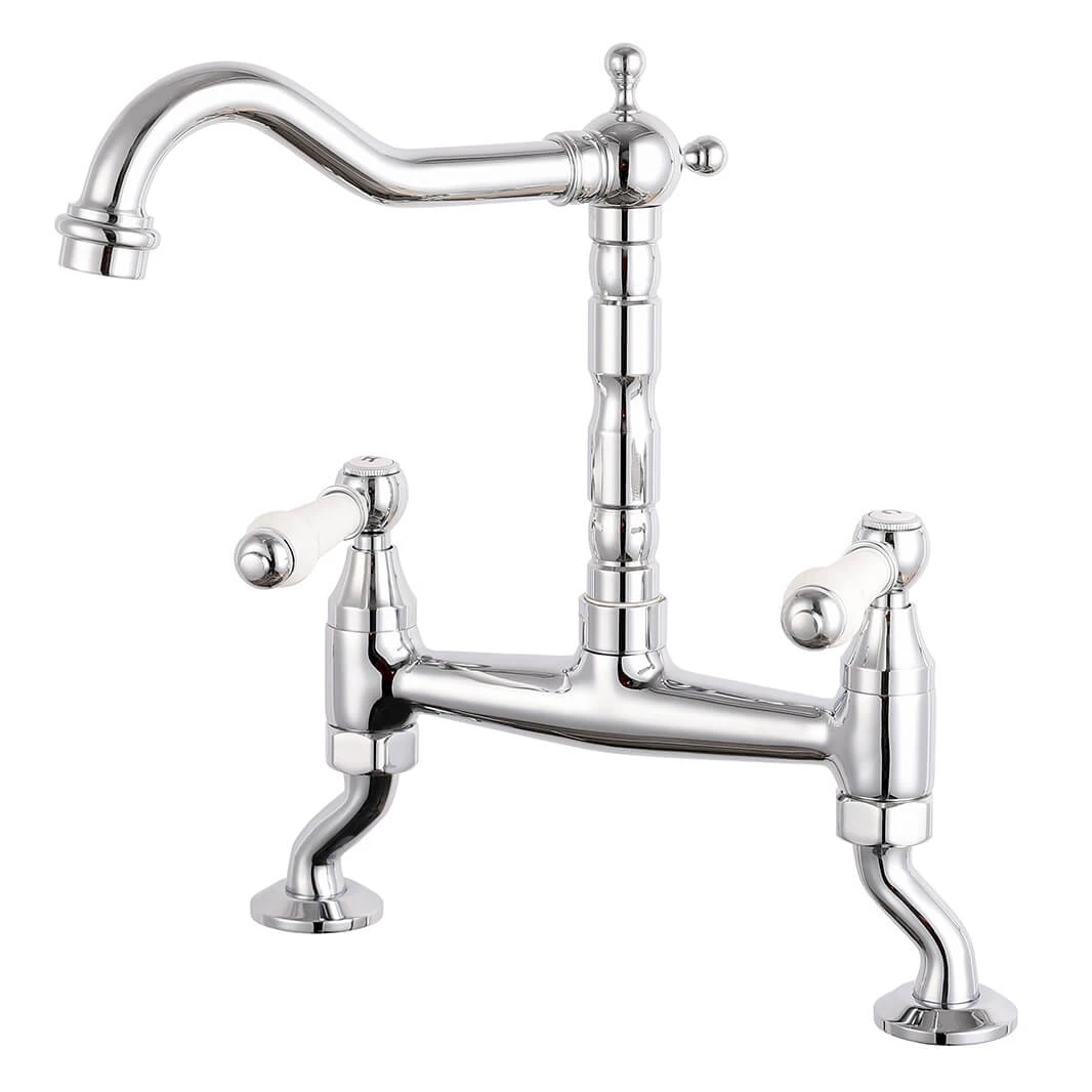 Butler & Rose Carlton Traditional Kitchen Bridge Mixer - Lever Handles 1 Butler & Rose Carlton Traditional Kitchen Bridge Mixer - Lever Handles
