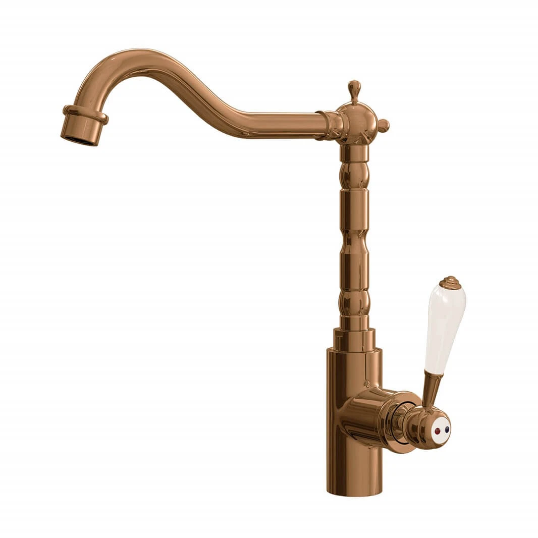 Butler & Rose Carlton Single Lever Traditional Mono Kitchen Mixer Tap - Brushed Copper 1 Butler & Rose Carlton Single Lever Traditional Mono Kitchen Mixer Tap - Brushed Copper