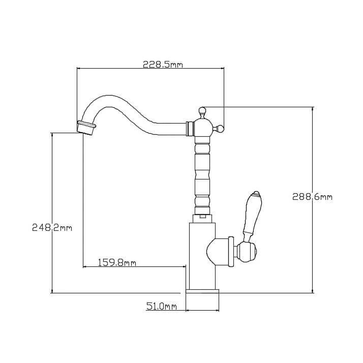 Butler & Rose Carlton Single Lever Traditional Mono Kitchen Mixer Tap - Brushed Copper 2 Butler & Rose Carlton Single Lever Traditional Mono Kitchen Mixer Tap - Brushed Copper - Image 2