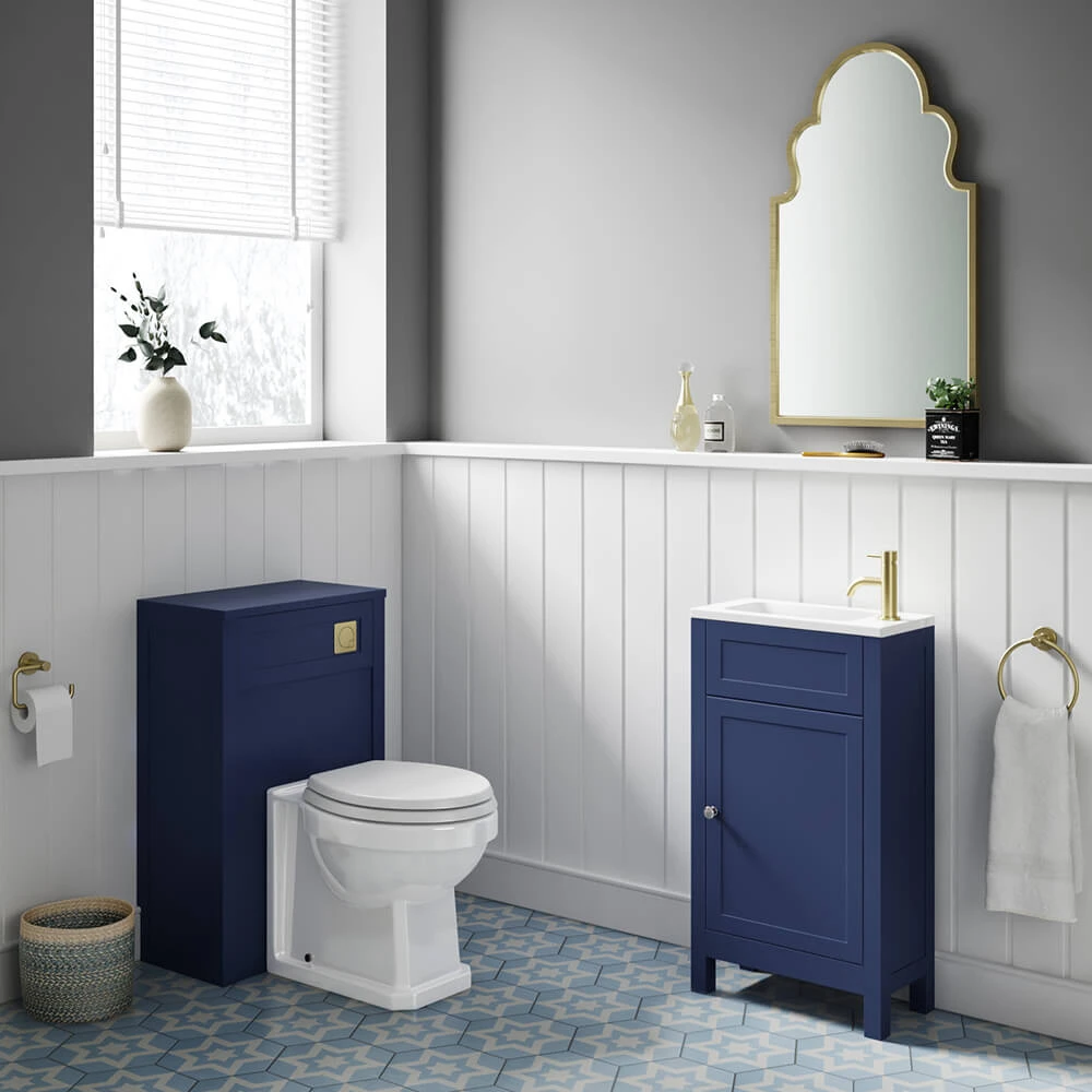 Butler & Rose Catherine Traditional 460mm Cloakroom Vanity Unit With Basin - Sapphire Blue 13 Butler & Rose Catherine Traditional 460mm Cloakroom Vanity Unit With Basin - Sapphire Blue - Image 13