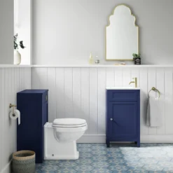 Butler & Rose Catherine Traditional 460mm Cloakroom Vanity Unit With Basin - Sapphire Blue 34 Butler & Rose Catherine Traditional 460mm Cloakroom Vanity Unit With Basin - Sapphire Blue -Vado Shop butler and rose catherine cloakroom unit sapphire blue lifestyle2