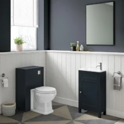 Butler & Rose Catherine Traditional 460mm Cloakroom Vanity Unit With Basin - Sapphire Blue 27 Butler & Rose Catherine Traditional 460mm Cloakroom Vanity Unit With Basin - Sapphire Blue -Vado Shop butler and rose catherine cloakroom unit shadowgrey lifestyle1