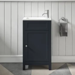 Butler & Rose Catherine Traditional 460mm Cloakroom Vanity Unit With Basin - Sapphire Blue 25 Butler & Rose Catherine Traditional 460mm Cloakroom Vanity Unit With Basin - Sapphire Blue -Vado Shop butler and rose catherine cloakroom unit shadowgrey lifestyle3