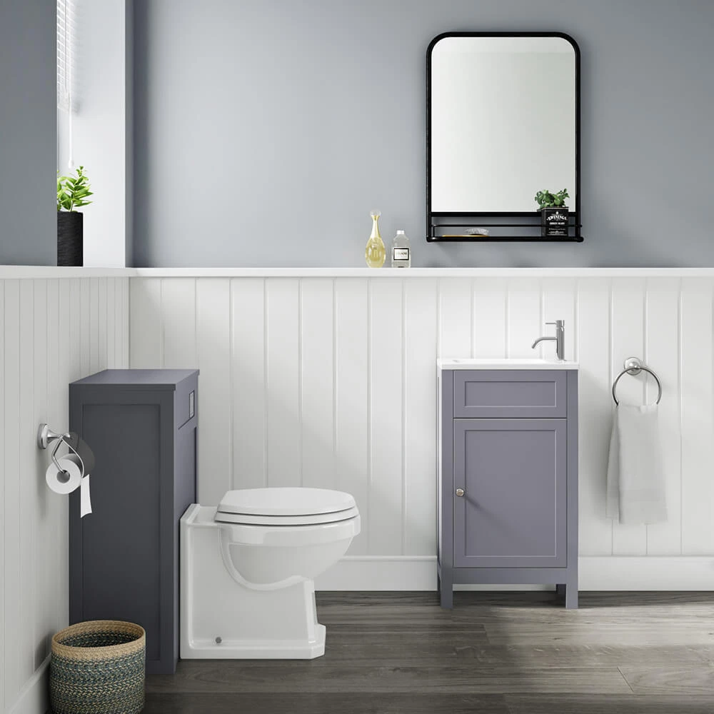 Butler & Rose Catherine Traditional 460mm Cloakroom Vanity Unit With Basin - Sapphire Blue 5 Butler & Rose Catherine Traditional 460mm Cloakroom Vanity Unit With Basin - Sapphire Blue - Image 5