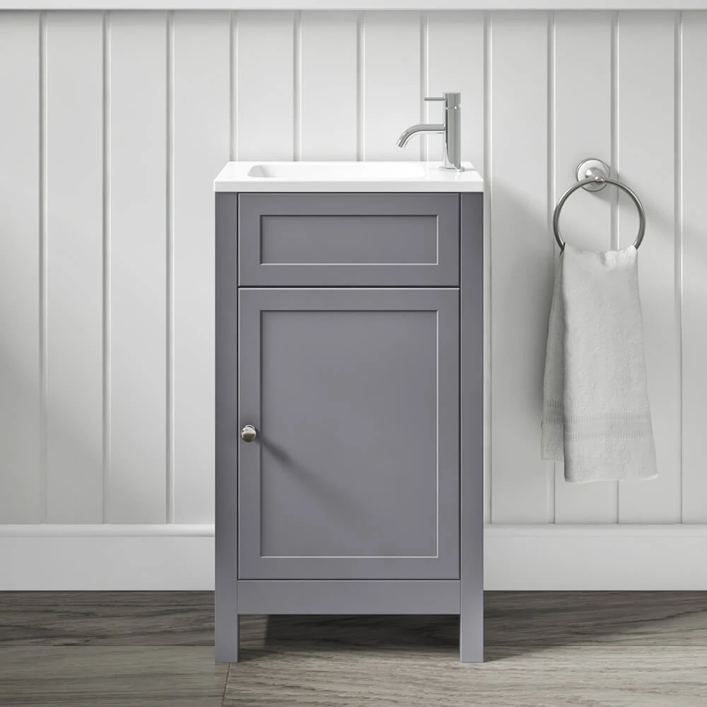 Butler & Rose Catherine Traditional 460mm Cloakroom Vanity Unit With Basin - Sapphire Blue 1 Butler & Rose Catherine Traditional 460mm Cloakroom Vanity Unit With Basin - Sapphire Blue