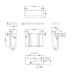 Butler & Rose Catherine High Level Toilet With Pan, Cistern & Flush Pipe Kit -Vado Shop butler and rose catherine high level toilet cistern dimensions