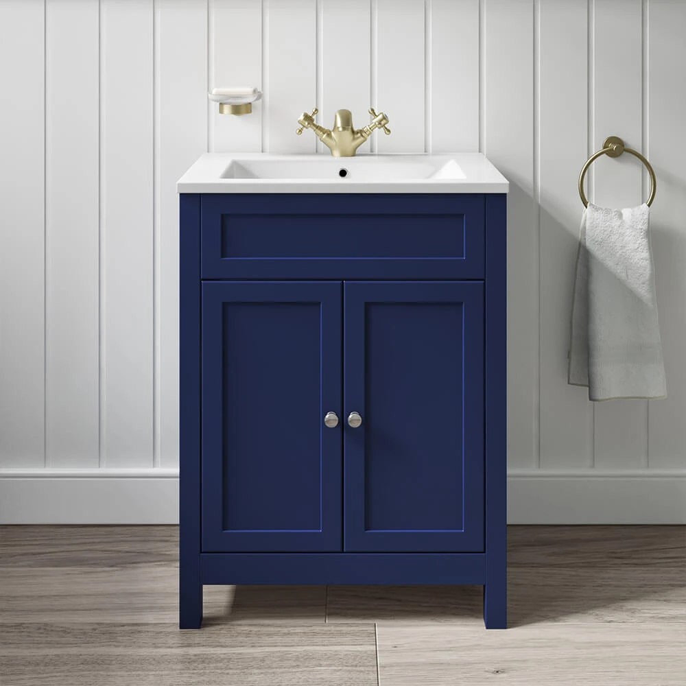Butler & Rose Catherine Traditional 600mm Floorstanding Vanity Unit With Basin - Shadow Grey 3 Butler & Rose Catherine Traditional 600mm Floorstanding Vanity Unit With Basin - Shadow Grey - Image 3