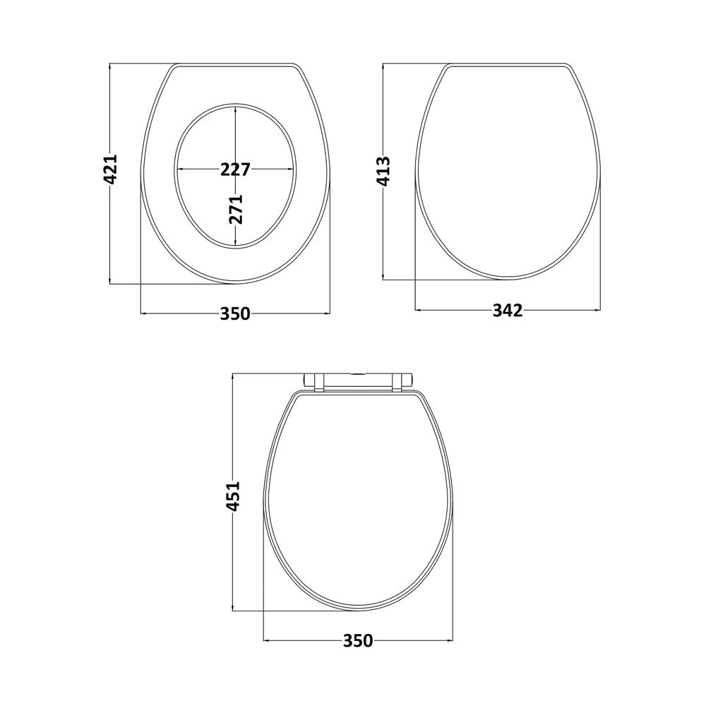 Butler & Rose Catherine White Wooden Soft Close Toilet Seat With Quick Release 2 Butler & Rose Catherine White Wooden Soft Close Toilet Seat With Quick Release - Image 2