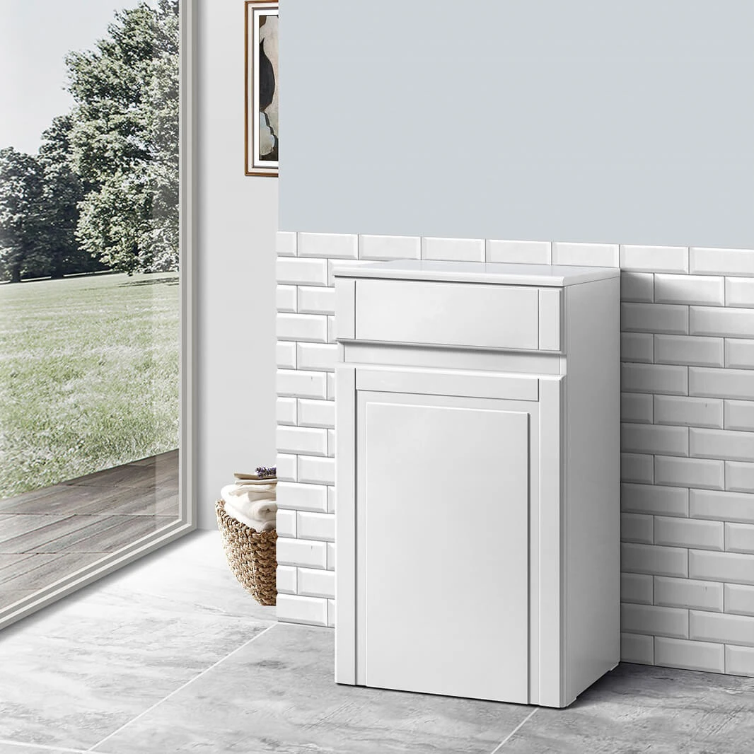 Butler & Rose Darcy 500mm Back To Wall Toilet Unit - Chalk White 2 Butler & Rose Darcy 500mm Back To Wall Toilet Unit - Chalk White - Image 2