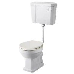 Butler & Rose Darcy Traditional Low Level Toilet, Cistern & Flush Pipe Kit - No Seat -Vado Shop butler and rose darcy low level toilet almond cutout