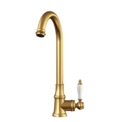 Butler & Rose Elizabeth Single Lever Traditional Mono Kitchen Mixer Tap - Brushed Gold
