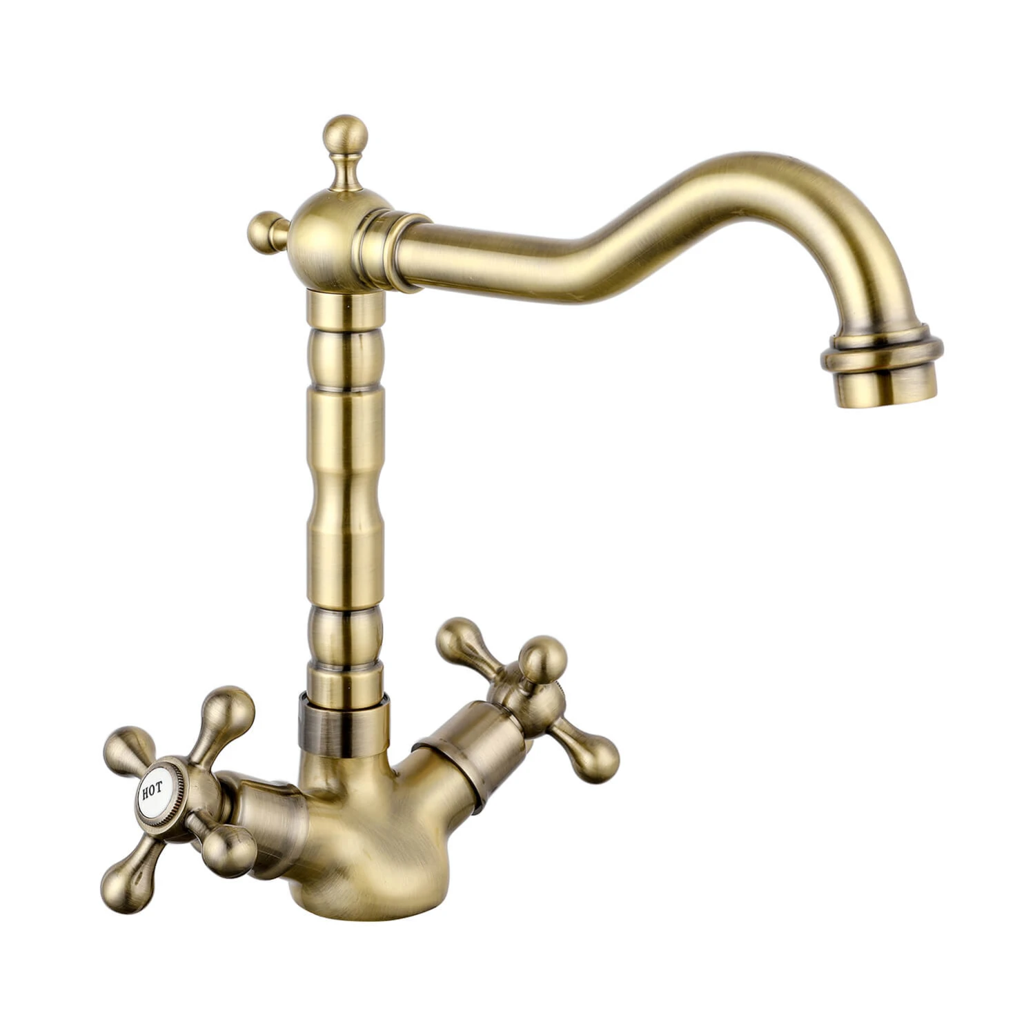 Butler & Rose Alba French Mono Kitchen Mixer - Antique Brass 1 Butler & Rose Alba French Mono Kitchen Mixer - Antique Brass