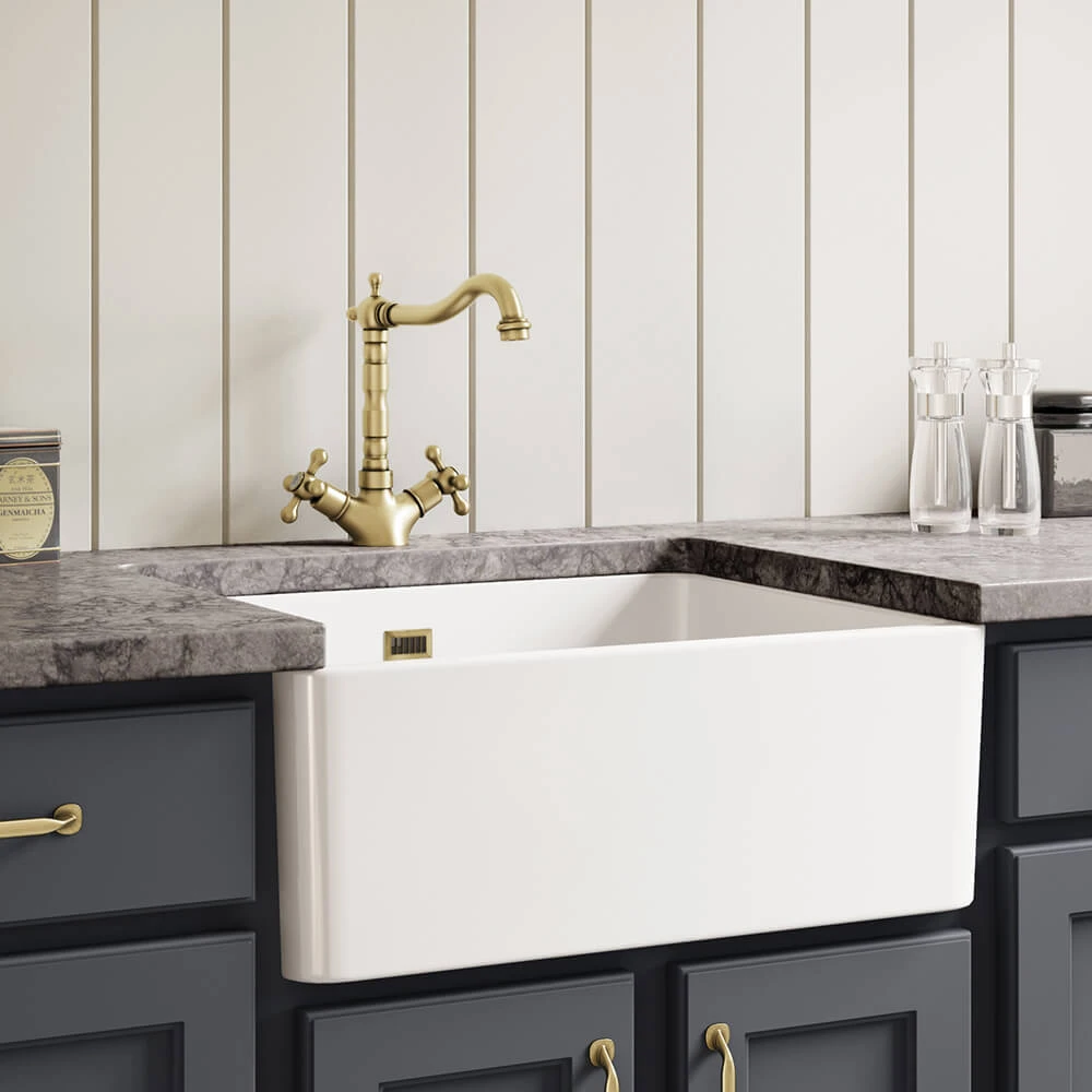 Butler & Rose Alba French Mono Kitchen Mixer - Antique Brass 2 Butler & Rose Alba French Mono Kitchen Mixer - Antique Brass - Image 2