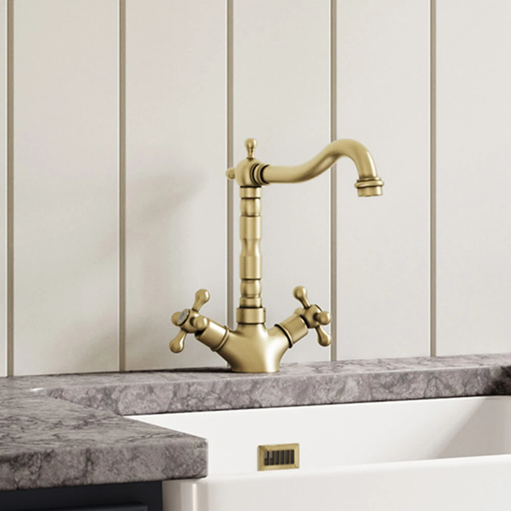 Butler & Rose Alba French Mono Kitchen Mixer - Antique Brass 3 Butler & Rose Alba French Mono Kitchen Mixer - Antique Brass - Image 3