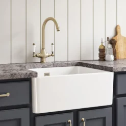 Butler & Rose Victoria Traditional Mono Kitchen Mixer Tap - Antique Brass -Vado Shop butler and rose victoria traditional mono kitchen mixer antique brass lifestyle1