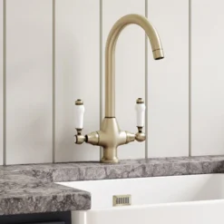 Butler & Rose Victoria Traditional Mono Kitchen Mixer Tap - Antique Brass
