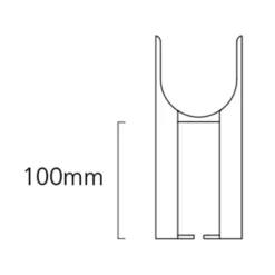 EliteHeat Bare Metal Lacquer Slip On Welded Feet (Single) - 4 Column -Vado Shop butler rose 100mm slip on feet technical drawing