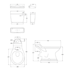Butler & Rose Benedict Traditional Close Coupled Toilet (Excluding Seat) -Vado Shop butler rose benedict sanitaryware collection tech