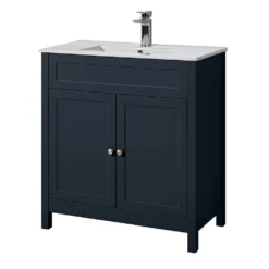 Butler & Rose Catherine Traditional 800mm Floorstanding Vanity Unit With Basin - Shadow Grey -Vado Shop butler rose cath vanity unit basin 800 shadow grey cutout