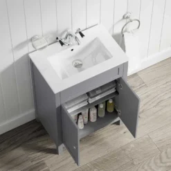 Butler & Rose Catherine Traditional 600mm Floorstanding Vanity Unit With Basin - Shadow Grey 24 Butler & Rose Catherine Traditional 600mm Floorstanding Vanity Unit With Basin - Shadow Grey -Vado Shop butler rose catherine 1th ceramic basin grey unit