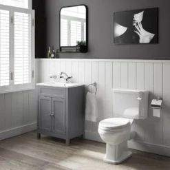 Butler & Rose Catherine Traditional 600mm Floorstanding Vanity Unit With Basin - Shadow Grey 21 Butler & Rose Catherine Traditional 600mm Floorstanding Vanity Unit With Basin - Shadow Grey -Vado Shop butler rose catherine bathroom suite