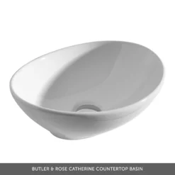 Butler & Rose Catherine Floorstanding Shadow Grey Vanity Unit With Shadow Grey Countertop & Audrey Stone Resin Basin -Vado Shop butler rose catherine countertop basin banner cutout 1