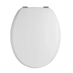 Butler & Rose Catherine Round Wooden Seat With Chrome Hinges - Bottom Fix