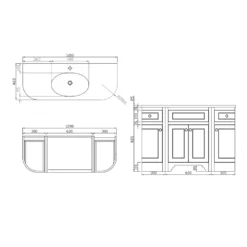 Butler & Rose Charlotte 1200mm Floorstanding Vanity Unit & Basin - Spa Grey -Vado Shop butler rose charlotte 1200mm floor vanity tech