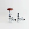 Butler & Rose Chelsea Ornate Thermostatic Angled Radiator Valves - Chrome